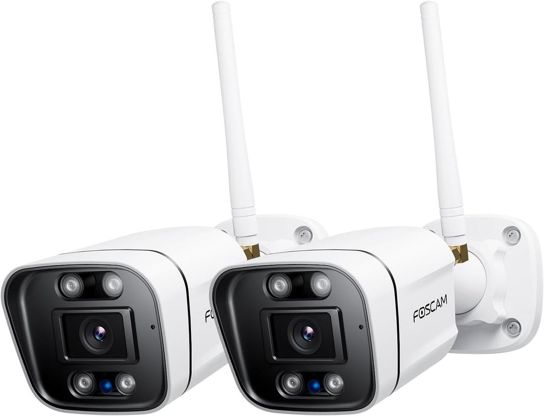 FOSCAM 4K 8MP Security Cameras Wireless Outdoor, 5GHz&2.4GHz WiFi Surveillance Camera for Home Security Outside, 120 FoV, 20x Zoom, AI Detect Human/Vehicle (8MP WiFi Cam(2pack))
