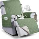VANSOFY 100% Waterproof Recliner Chair Covers, Recliner Cover Non-Slip Dog Chair Cover Furniture Protector Washable Slipcover with Pocket, Elastic Straps for Pets, Dogs(Bean Green, 22")