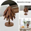Silicone Trivets Mat Set for Hot Dishes - Tree Trivets with Stand - Hot Pads Pot Holders for Kitchen (Brown)