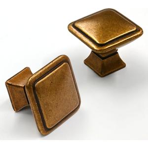 10 Pack Vintage Antique Brass Kitchen Cabinet Knobs Single Hole Cabinet Handles Hardware Drawer Pulls Knobs for Cupboard