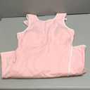 Fisoew Women's Workout Tennis Dress with Built-in Bra & Shorts Pockets Sleeveless Crewneck Golf Athletic Mini Dresses (Large, Pink)