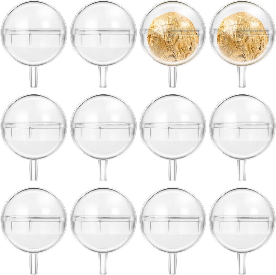 Musaner 100Pcs Acrylic Chocolate Holder Candy Packaging Balls DIY Bouquet Accessories