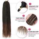 6 Packs Box Braids Crochet Hair Crochet Box Braids Pre-looped Synthetic Hair Crotchet Box Braids Hair 22 Inch (1B/30, 22inch)