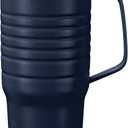 HAUSHOF 24 oz Travel Mug with Handle, Stainless Steel Vacuum Insulated Coffee Travel Mug, Double Wall with Leakproof Lid, BPA Free (24 Fl Oz, Upgrade- Navy Blue)
