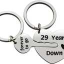 3 x Eilygen Couple Gift 2PCS Matching Couple Keychains 11th 21th Wedding Anniversary Key Chain Gift for Him and Her