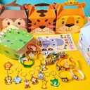 DMIGHT Jungle Safari Party Favors Set Wild Animals Set for Kids Birthday Gifts, Wild Theme Party favors for Kids Birthday Party Baby Shower Goodie Bag Fillers Jungle Safari Party Supplies (Animal)