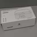 COLSUR Bluetooth Speaker Alarm Clock with Wireless Charger, FM Radio, Adjustable LED Night Light, 6 in 1 Bedroom Portable Speaker 2500mAh, Phone Stand for Bedside, Home, Office, Gift (Wood) (Beige)