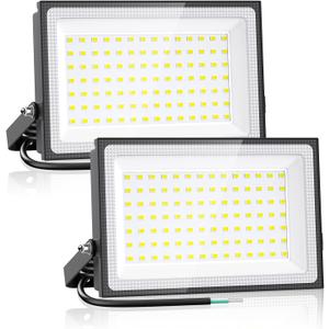 Onforu 120W LED Flood Light Outdoor, 12000LM Security Lights, IP66 Waterproof Outdoor LED Lights, 6500K Daylight White Floodlight for Garage Yard Garden Stadium Playground Arena (2 Pack)