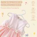 60 Pack White Baby Hangers 12.91 Inch - Kids Non-Slip Clothes Hangers for Infant & Child, Durable Plastic Children's Hangers for Closet, Pants, Coats, Skirts