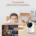 Home Security Camera, Tuya 3MP Indoor Pan-Tilt Smart Camera for Baby & Pet with Motion Tracking, 2-Way Audio, IR Night Vision, Siren, Compatible with Alexa & Google Home, 2.4GHz WiFi