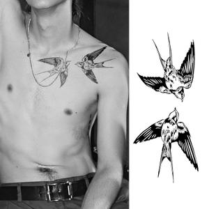 Bird Temporary Tattoos  Realistic Flying Swallow Design, Vintage Pirate Style Fake Tattoo for Men & Women, Waterproof & Long Lasting for 2 Weeks