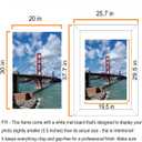 LUCKYLIFE 24x36 Poster Frame, Display 20x30 with Mat or 16x24 Without Mat, Wall Hanging Frames Engineered Wood with Plexiglass Sheets, 2 Pack, Brown