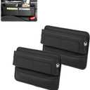2 Pack Premium Car Seat Gap Filler Organizer - Universal Storage Box with Card Slots for Phones/Keys/Glasses, Fits Cars, SUVs & Trucks (Black)