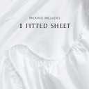 Linen Closet Fitted Sheet 100% Cotton Percale, Cool & Crisp, Brushed for Softness, Deep Pocket Fits Mattresses up to 17", Breathable, Durable, Easy Care, 1-Piece Bottom Sheet, Queen Size, White