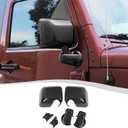 Side Mirror Cover,Rearview Mirrors Decoration Trim Kit Fit for 2007-2018 Jeep Wrangler JK JKU(Carbon Fiber