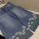 Kedera Women Casual Embroidered Wide Leg Denim Jeans 2025 Summer Trendy Baggy Pants Boyfriend Y2K Trousers Blue US10