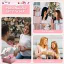 6 7 8 9 10 11 12 Year Old Girl Gifts Personalized Birthday Gifts for Her Sister Daughter Initial Crossbody Bag Fanny Pack Purse for Teen Girl Gifts Trendy Stuff Preppy Stuff (Light Pink-J)