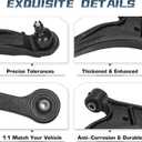 Front Lower Forward and Rearward Control Arms Kit Fit for 2007-2012 Ford Fusion Lincoln MKZ Mercury Milan with Ball Joint Front Suspension Kit - Driver and Passenger Side K620492 K620493 K620149