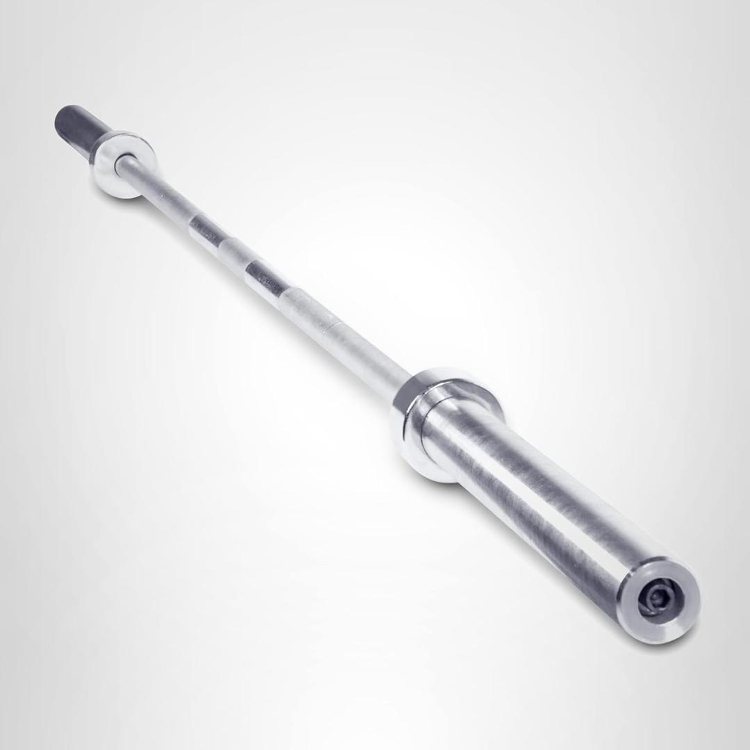 CAP Barbell 7-Foot Olympic Barbell, 44 lb Chrome Bar with 28mm Grip | 2-Inch Olympic Weightlifting Bar for Squats, Deadlifts, Bench Press, Rows, and Curls