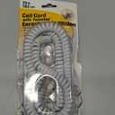 25 Ft. Phone Coil Cord with Twisstop Cord Detangler, White