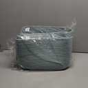 Cotton Rope storage Basket Bins Woven Basket for Organizing Shelves 14.5X9.5X9.3 Rectangle Decorative Baskets For storage Clothes Toys Books Towels Square Wicker Nursery basket organizer 3 pack grey