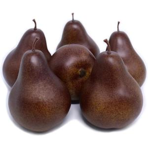 6pcs Fake Pears Artificial Fruits Vivid Brown Pears for Home Fruit Shop Supermarket Desk Office Restaurant Decorations Or Props (Brown)
