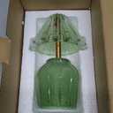 Small Battery Operated Lamp with Timer, Tiny Cordless Glass Table Lamp for Home Decor, Kitchen, Bathroom, Birthday Gift for Women, Cream Green