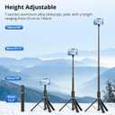 SYNCWIRE 55" Selfie Stick Phone Tripod for iPhone, All-in-one Extendable Aluminum Selfie Stick with Remote, Travel Tripod for iPhone 17/16/15/14/13/12 Series and More Smartphones (Black)