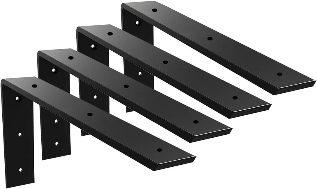 Countertop Support Bracket 4 Pack Heavy Duty Countertop L Bracket 14" x 6" x 2 1/2" Metal Corbels for Quartz/Granite/Wood/Concret/ Laminate Countertops (14"x6"x2.5")