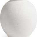 Ceramic Rustic Vase, 10.8 Inch Farmhouse Minimalist Tall Flower Vase for Table, Living Room, Home Decor, Bathroom, Holiday, Wedding, Set of 1, Sandstone White