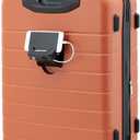 Wrangler Smart Spinner Hardside Luggage, 3 Piece Set, Burnt Orange, 
Flexible Size Options to Suit Every Trip: Choose from a 22" carry-on only, a 2-piece set with a 15" boarding tote, or a full 3-piece set (30"/26"/22")