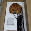 Candle Warmer Lamp, Dimmable Wax Melting Warmer with Adjustable Height, Bedroom Living Room Home Decor, Birthday Relaxation Gifts for Women (Amber, Wave)