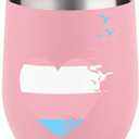 Transgender Heart Love Flag Stainless Steel Wine Tumbler Travel Mug Insulated with Lid Car Cup Pink-style