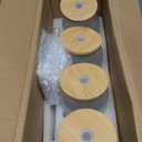 Layhit 4 Pcs Bridesmaid Gifts Bridesmaid Proposal Gifts 16 Oz Cute Can Shaped Drinking Glasses with Bamboo Lids and Glass Straw Iced Coffee Cup Mason Jar Cups for Engagement Wedding Bridal