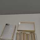 EHWINE 12 Pack Acrylic Sign Holder 5 x 7, Double Sided Gold Picture Frame Stand up Table Top Sign Holders, Clear Display Stand Menu Flyer Holder for Wedding Party (Provide Non-slip Mats)