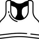 Women's Cross Back Sports Bra, Black & Grey, Size: L