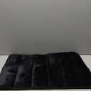 Buganda Memory Foam Bath Mat, 24" x 16", Ultra Soft and Non-Slip Bathroom Rugs, Water Absorbent and Machine Washable Bath Rug for Bathroom, Shower, and Tub, Black