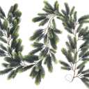 DearHouse 6Ft Artificial Christmas Pine Garland, Realistic Greenery Garland Pine Leaves for Holiday Season Mantel Fireplace Table Runner Centerpiece Dcor