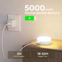 Battery Operated Wall Sconces Set of 2, 5000mAh Rechargeable Wall Lighting 15 Colors Wall Lamp with Remote 10 Levels Brightness, Wireless Wall Sconces Decor with Timer for Bedroom Living Room
