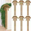 Soulchen 16 Pcs Neutral Velvet Ribbon Bows Christmas Ornaments Khaki Large Vintage Double Layer 11.8" x 29.5" Vintage Christmas Tree Decoration Staircase Bows for Xmas Wreath Winter Outdoor Indoor