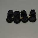 Waterproof Dog Boots, Dog Outdoor Shoes, Pet Rain Boots, Running Shoes for Medium to Large Dogs with Two Reflective Fastening Straps and Rugged Anti-Slip Sole (2.76" x2.56", Black 4PCS).