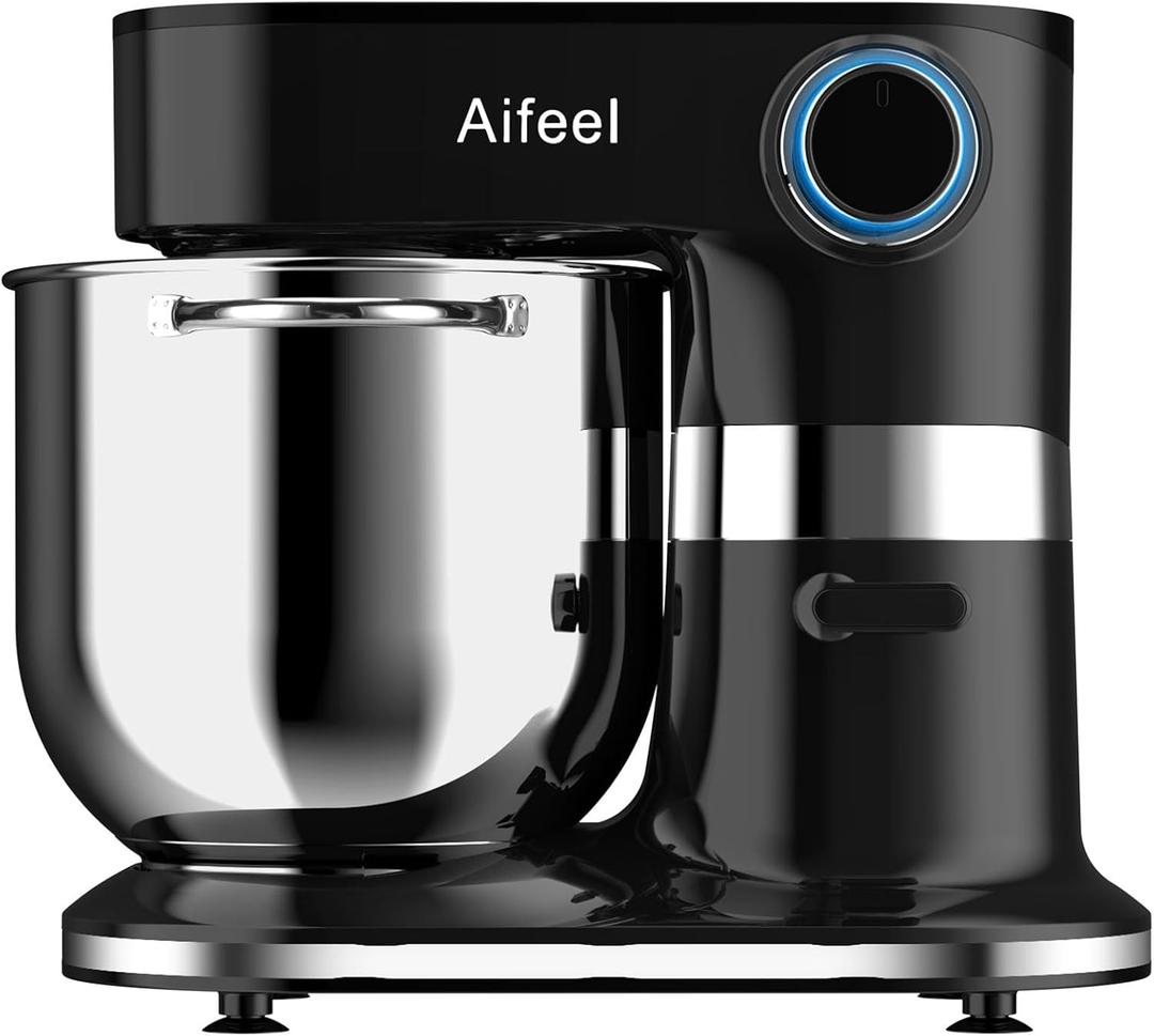 Aifeel 10.5QT Stand Mixer, 900W Electric Tilt-Head Kitchen Mixer Black | Large Capacity Household Food Mixer with Double Handle Bowl,Dough Hook,Whisk,Flat Beater,Splash Guard for Home Baking