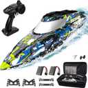 BEZGAR TX123 Remote Control Boats - Fast Speed RC Boat 32+ KPH with A Portable Suitcase for Lakes & Pools & Salt Water, Summer Toys for Adults and Ideal Gifts for Kids Boys Age 6 7 8-12 Years Old