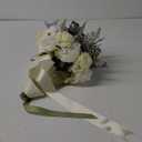 Wedding Bouquet Artificial Roses Flower Bride Bridal Bouquets Handmade Silk White Rose Flower Wedding Bridal Bouquets for Church Party Home Decoration