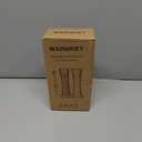 Solid Beech Wood Salt & Pepper Grinder 5PC Set, 9.25 Inch Manual Mills with Tray & Wooden Spoons, Adjustable Coarseness Ceramic Core,Refillable Non-Slip Base for Kitchen Countertop Dining Decor