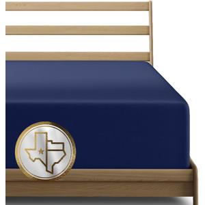 Texas Linen Co. 100% Egyptian Cotton Deep Pocket Full Fitted Sheet Only - 1000 Thread Count Luxury Hotel Fitted Sheet, Soft Cooling Bottom Sheet, Fits Mattress up to 18 in - Navy Blue