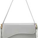 Amszke Shoulder Bag for Women Y2K Crossbody Purse PU Leather Underarm Handbag 2 Adjustable Strap for Daily Commute Travel