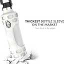 REUZBL Silicone Boot Sleeve Protector with Handle  Compatible with Hydro Flask 40oz, 32oz, 24oz, 21oz  Protective Bottle Bumper for Stainless Steel Water Bottles (White)