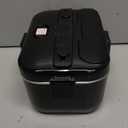 DUPASU Electric Lunch Box Food Warmer: 100W Heated Lunch Box for Adults, 1.8L Portable Fast Heating Lunchbox Food Heater for Car, Truck, Work, Travel, Lonchera Elctrica Porttil 12/24V/110-230V (Black)