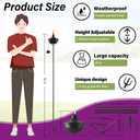 24 Oz Home Garden Torch Set of 6, Outdoor Metal Torch Garden Dcor,55-Inch Upgraded Citronella Torches with 3-Prong Grounded Stake, Metal Light Torches for Party Patio Pathway